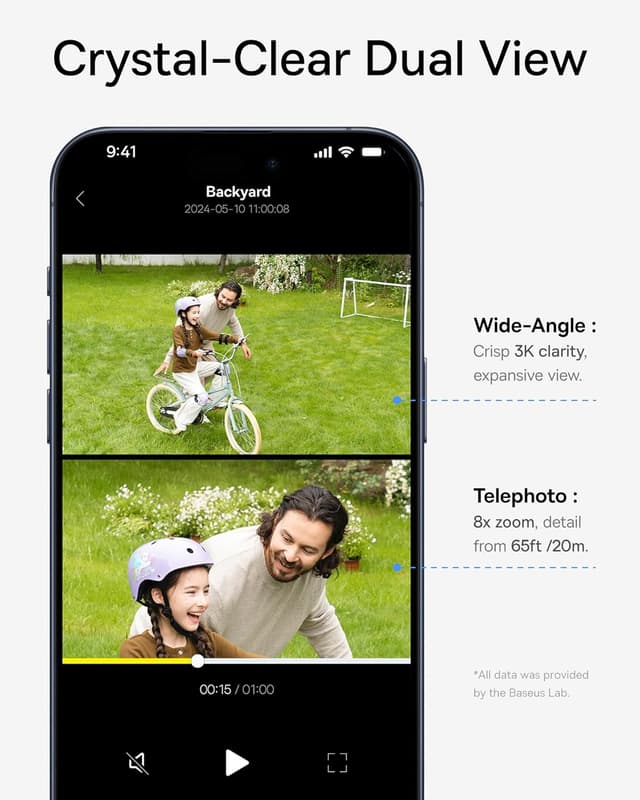 Detalle de Baseus S1 Pro 3K solar security camera