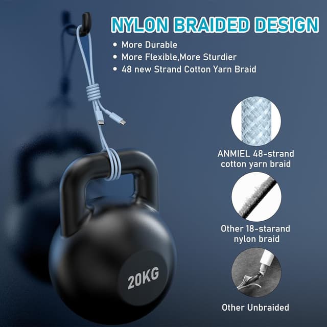 Detalle de USB C to USB C Cable 3M 100W fast charging cable