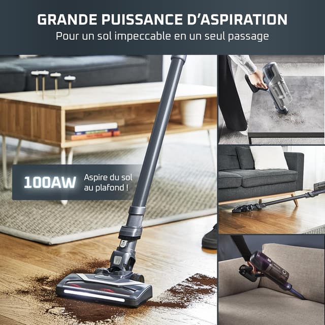 Detalle 2 de Rowenta X-Pert 6.60 RH6836EO aspirateur balai sans fil multifonction 100W, autonomie jusqu’à 45 min