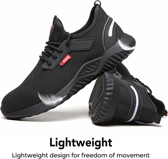 Detalle de SUADEX Mens & Womens Steel Toe Cap Trainers – lightweight puncture resistant non-slip safety shoes
