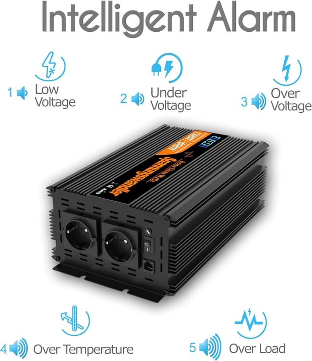 Detalle 2 de EDECOA Inverter onda pura 2500 W