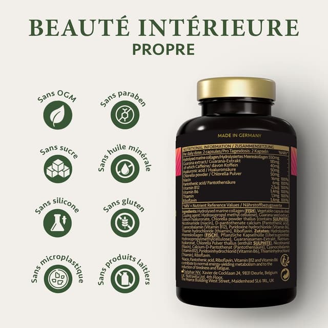 Detalle 2 de Satin Naturel Collagène Marin avec Hyaluronate et Caféine ⚙