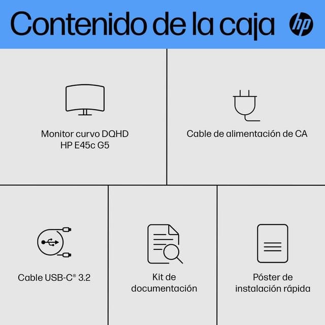 Thumbnail 2 de HP E45c G5 Monitor 44,5 Pulgadas Dual QHD 165 Hz