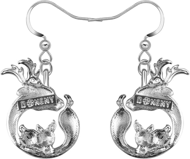 Detalle de Boucles d’oreilles pendantes LONYOO à thème animaux (émail) pour la Fête des Mères