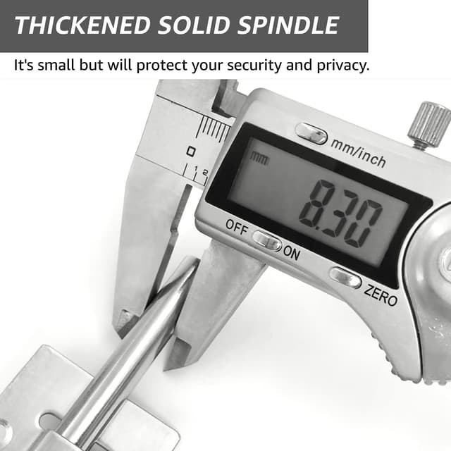 Detalle 2 de JelKen 2 Pack Door Lock Bolts (4 inch / 100mm) – 304 Stainless Steel Latch Bolts with Screws