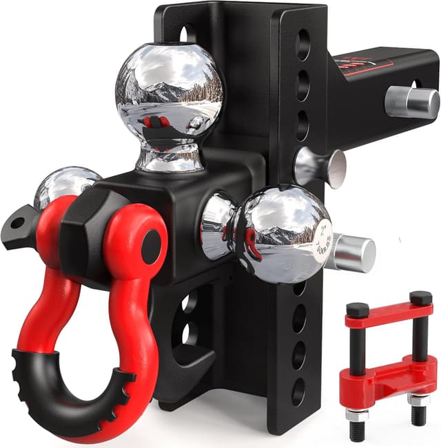 Detalle de TYT Adjustable Tri-Ball Hitch 10,000 lb