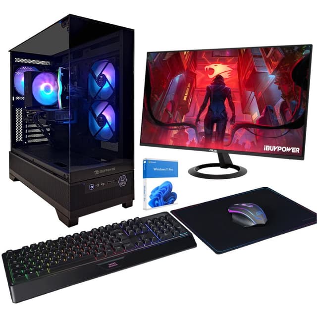 Detalle de IBUYPOWER Warcry Lite con Ryzen 5 5500, 16GB, SSD 1TB, RTX 5060 y Windows 11 Pro + monitor 24