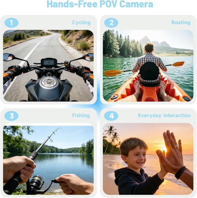 Detalle 2 de HOFAOUG Mini Action Cam 1 pollice 32GB