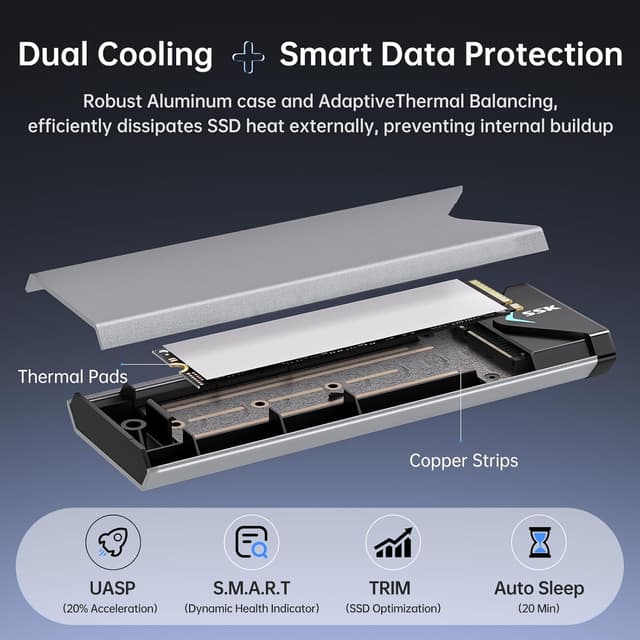 Thumbnail 4 de SSK M.2 NVMe SSD Enclosure USB 3.2 Gen 2 (10Gbps) 🖥