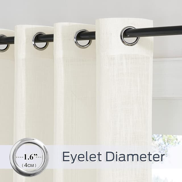 Detalle 2 de PONY DANCE Single Panel Net Curtain 100 x 95 inches 🪟