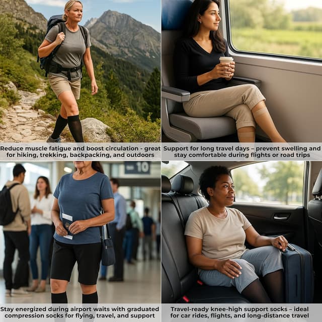 Thumbnail 6 de ABSOLUTE SUPPORT Made in USA Women’s Compression Socks (20–30mmHg) Sheer Nude, Large — A205NU3