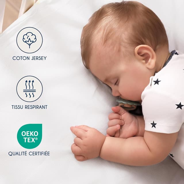 Thumbnail 2 de Dreamzie Lots de 2 draps-housse enfant 40x90