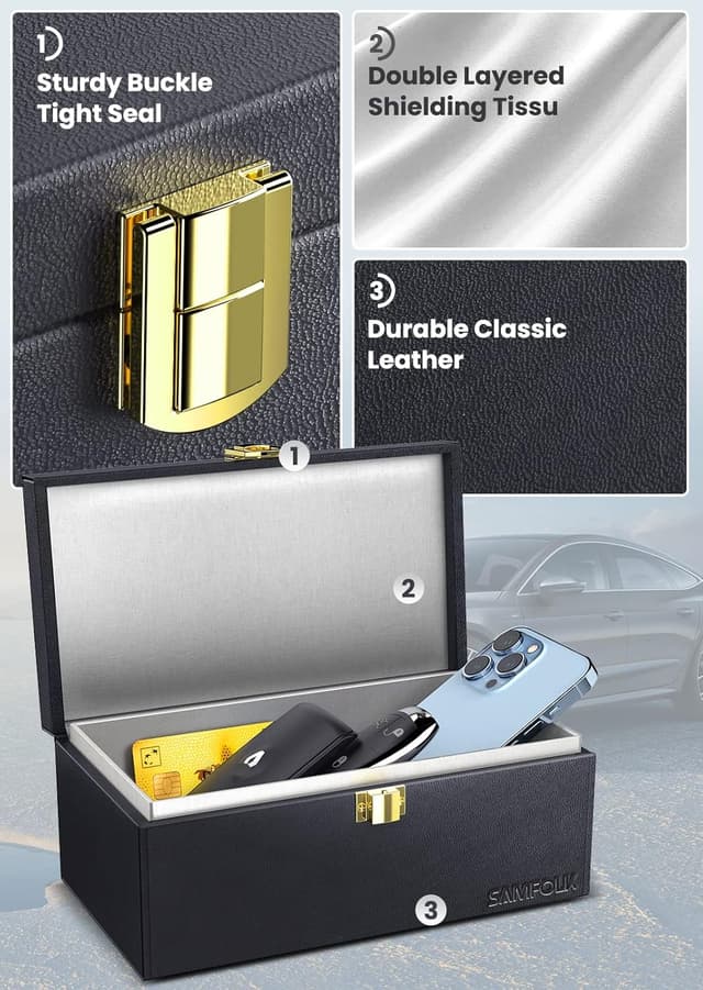 Detalle 1 de Samfolk Faraday Box for Car Keys 8.6 in