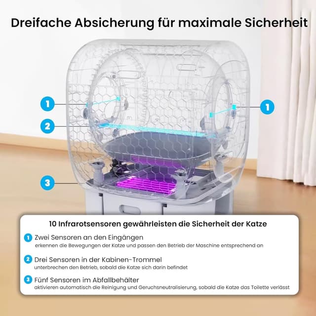 Thumbnail 5 de AstroPet Jupiter Pro 101L Selbstreinigendes Katzenklo