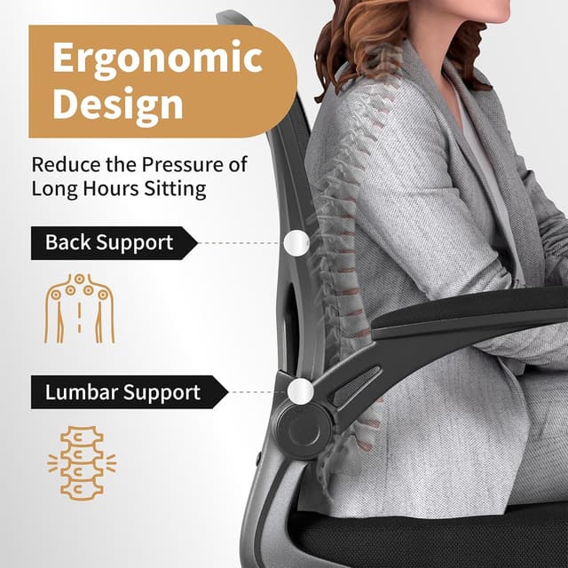 Detalle de Youhauchair Mesh Office Chair, 300 lb capacity