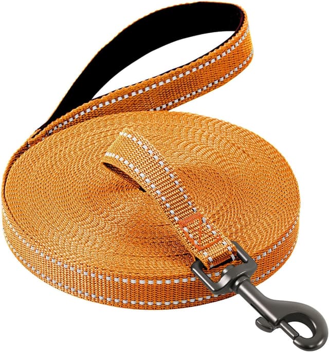 Detalle de COMSLE Long Leads for Dog Training extra long nylon dog leash (3m–20m) with rotating buckle handle