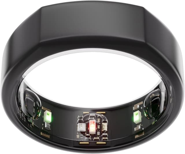 Detalle de Oura Ring Gen3 Heritage, misura 13 Stealth: smart ring per sonno, frequenza cardiaca e fitness