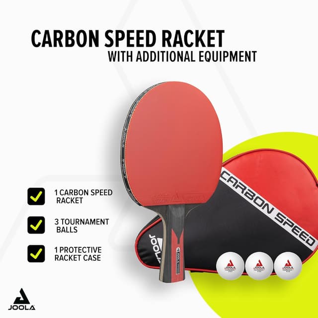 Thumbnail 1 de JOOLA Carbon Speed Ping Pong Paddle ITTF Approved 🏓