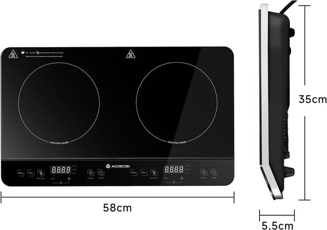 Thumbnail 6 de Aobosi Induktionskochfeld 2 Platten mit 3500 W