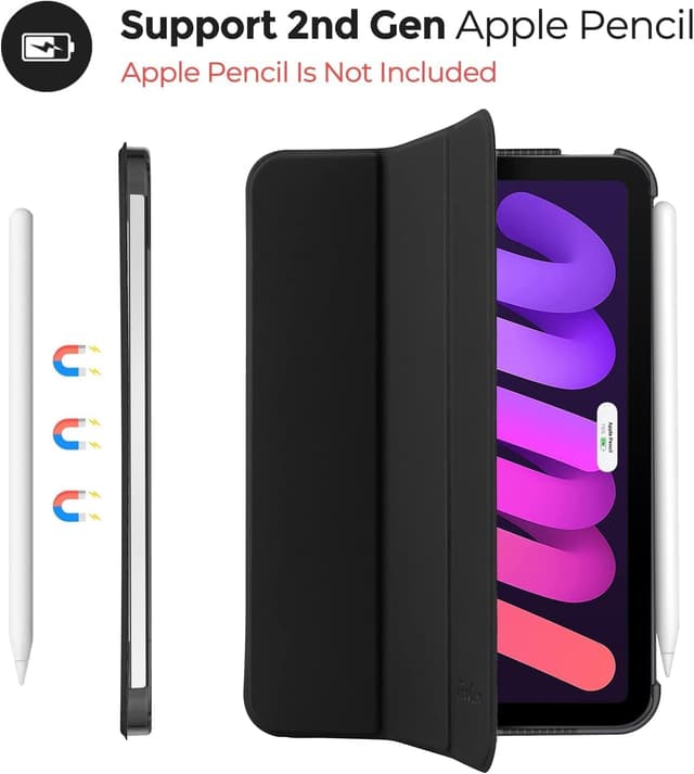 Detalle de ProCase Smart Case Hard Back for iPad Mini 7 / Mini 6 (8.3-inch) — Model A2995/A2996/A2993 & A2567/A2568/A2569