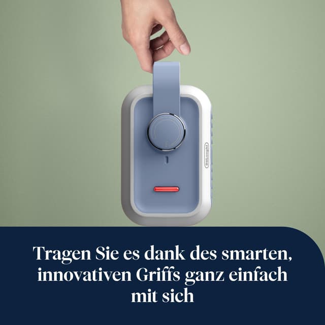 Detalle de De'Longhi Capsule Desk HFX10B03.LB Keramik-Heizlüfter (360 W) – kompakt für sofortige Wärme