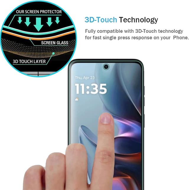 Detalle 1 de Pellicola vetro temperato 9H+ per Moto E15