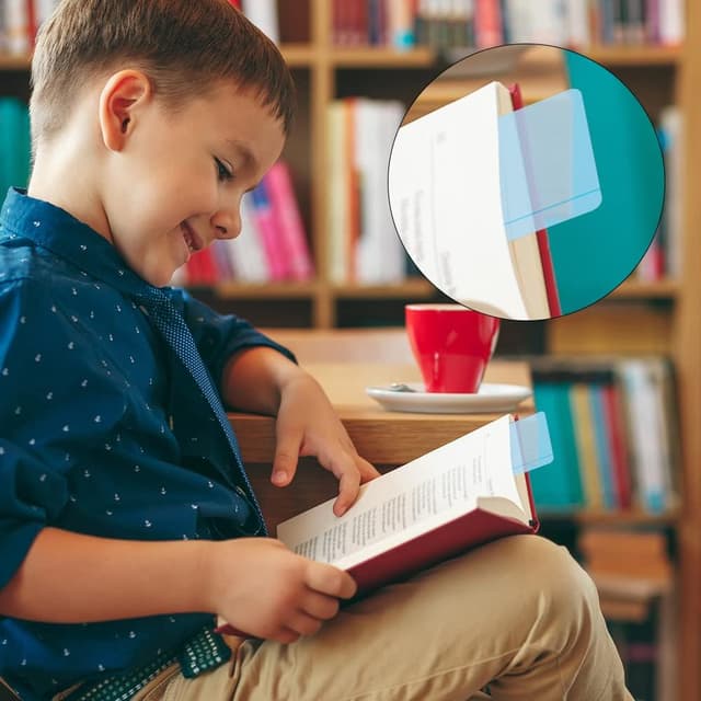 Detalle 2 de Vicloon Strisce di lettura guidate (16 pezzi) per segnalibri trasparenti multicolore, supporto per dislessia