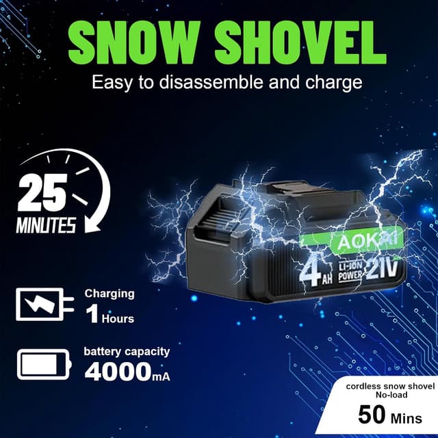 Thumbnail 6 de Cordless Snow Shovel 12.5" Electric Snow Blower 20V