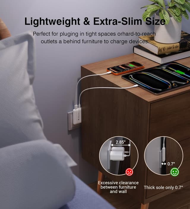 Detalle 2 de 50W USB C Wall Charger 2-Pack