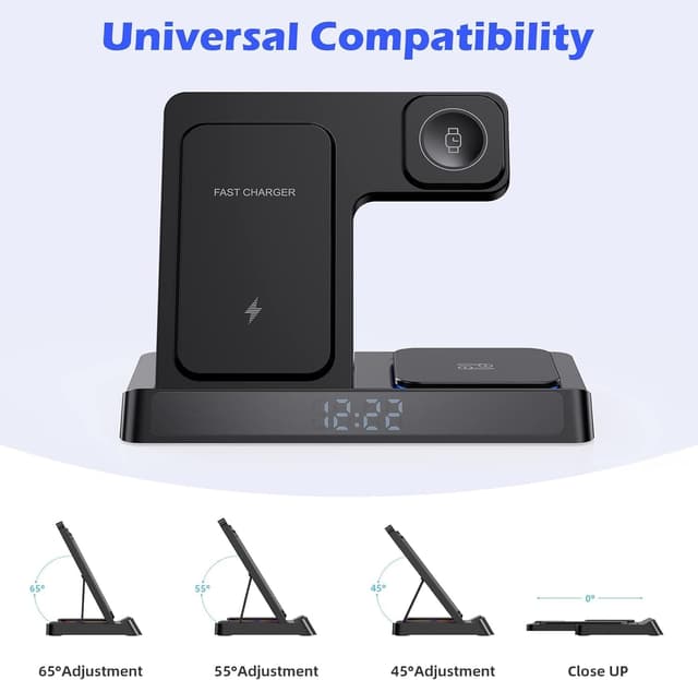 Detalle de Caricatore wireless 4 in 1 Qi per iPhone, Apple Watch e AirPods