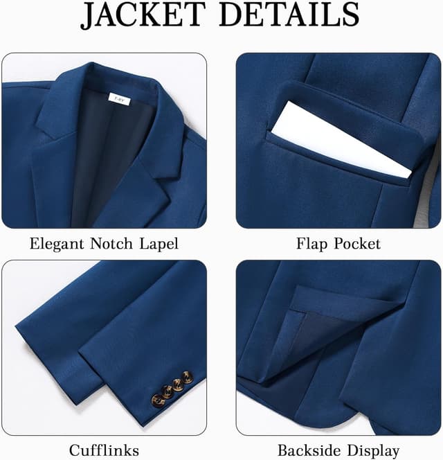 Thumbnail 5 de SANMIO Boys Suit 4 Piece Slim Fit 5-12