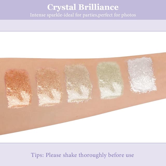 Detalle de AOOWU Glitzerspray für Haare, Gesicht und Körper – schimmernder Glanz im Sprühdesign (Modell 03)