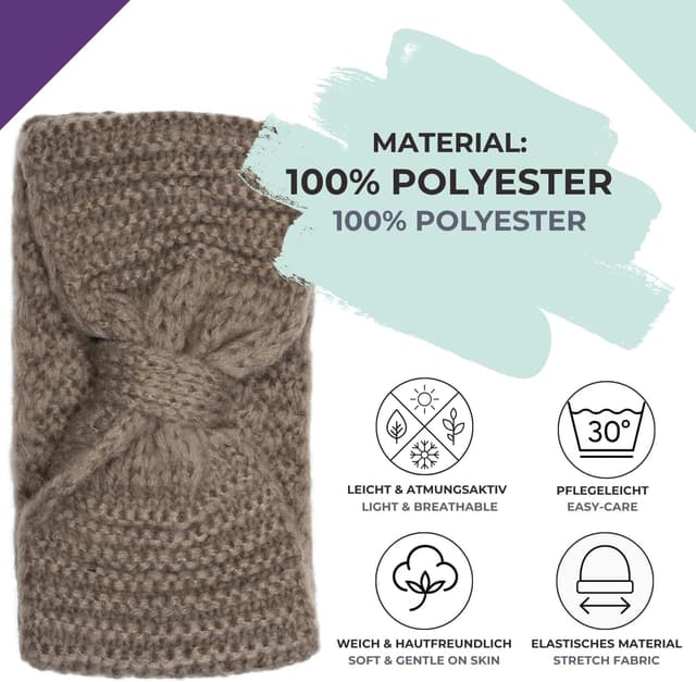 Thumbnail 3 de styleBREAKER cinta frontal lazo 22 cm Rosa palo