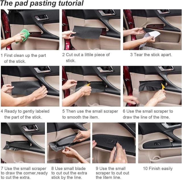 Thumbnail 6 de Forged Carbon Folie Elektroplattierung Blau selbstklebend (Vinyl) – Autoschutzfolie Carbon, 150 × 30 cm