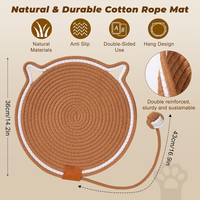 Thumbnail 5 de Katzenkratzbrett mit Ball Khaki 36 cm