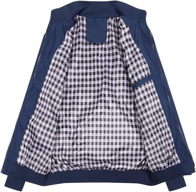 Detalle de YOUTHUP giacca leggera estiva da uomo stile bomber, giubbino a vento con zip