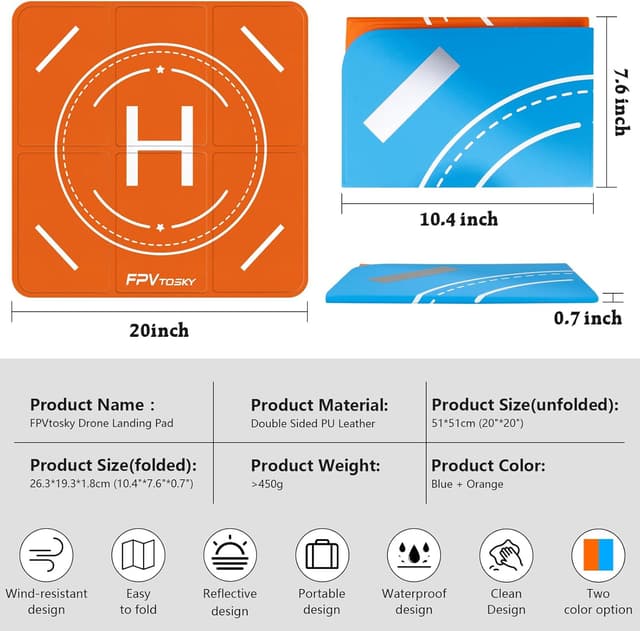 Thumbnail 5 de FPVtosky Drone Landing Pad pieghevole 51 cm
