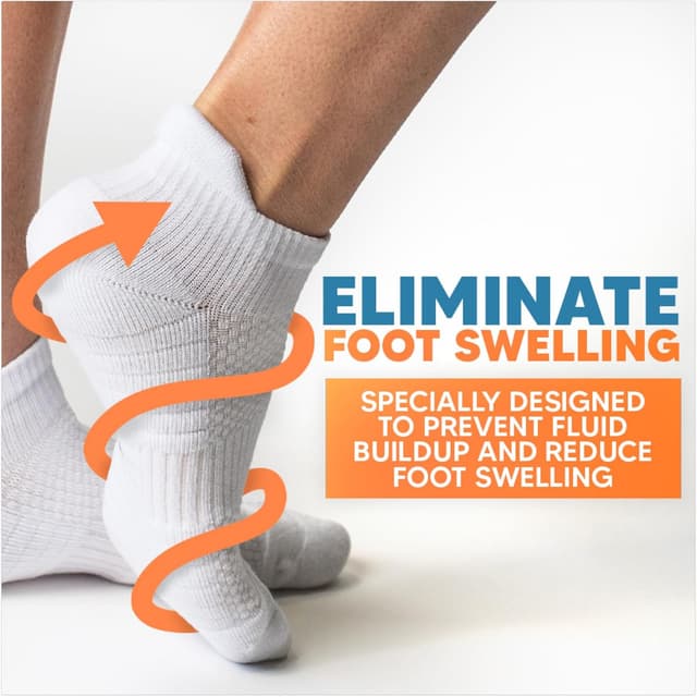 Detalle de Viasox Ankle Compression Socks (14 mmHg) for Women & Men — Extra Cushioned Support