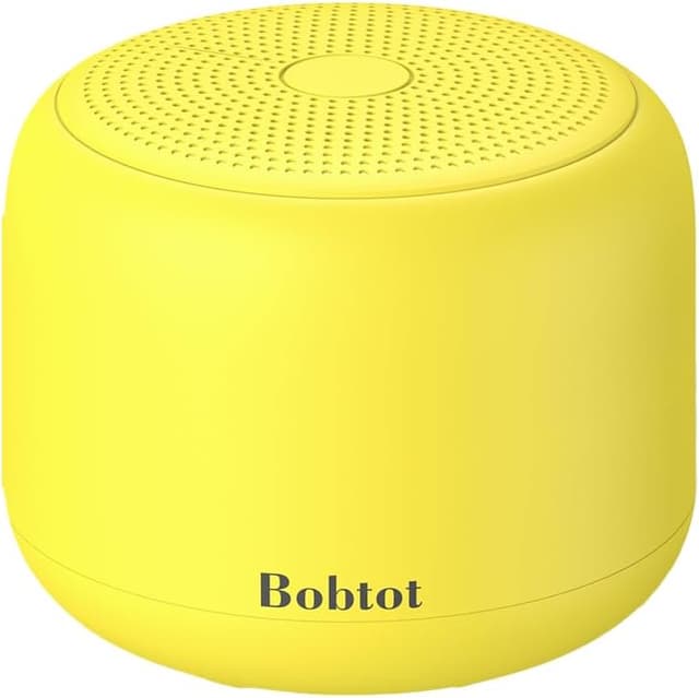 Detalle de Bobtot Tragbarer Bluetooth-Lautsprecher (gelb) – wasserdicht, Stereo-Sound, bis zu 15 Stunden Spielzeit