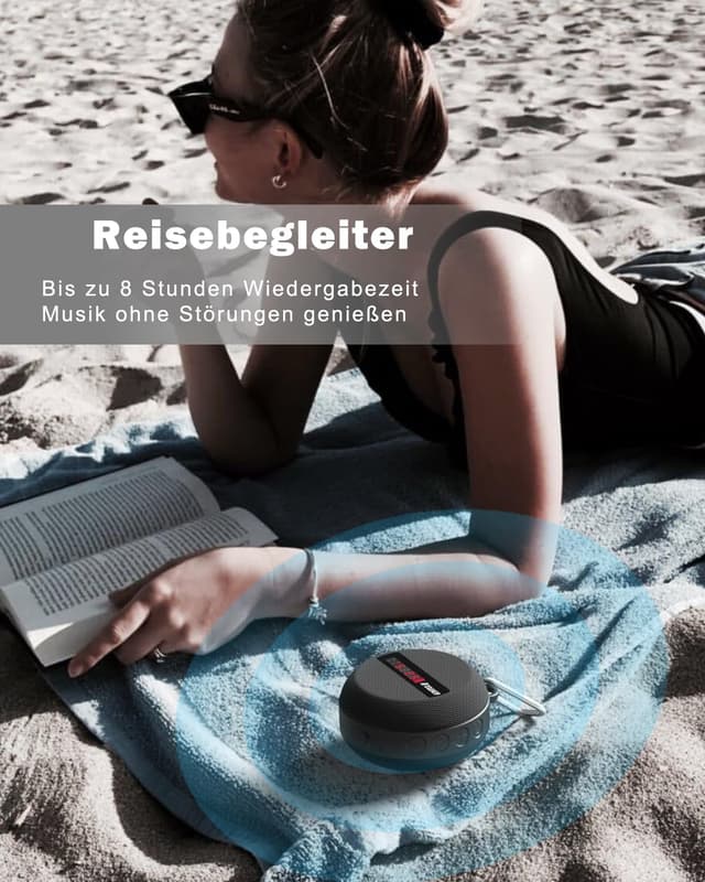 Detalle de Inwa tragbarer Bluetooth-Fahrradlautsprecher mit Display, IPX7 und Freisprechfunktion