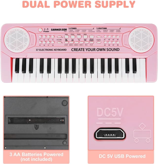 Thumbnail 2 de Shayson 37-Key Kids Keyboard with Microphone 🎹