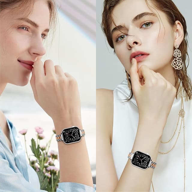 Detalle de Women Slim Stainless Steel Chain Strap for Apple Watch 38/40/41/42/44/45/46/49mm