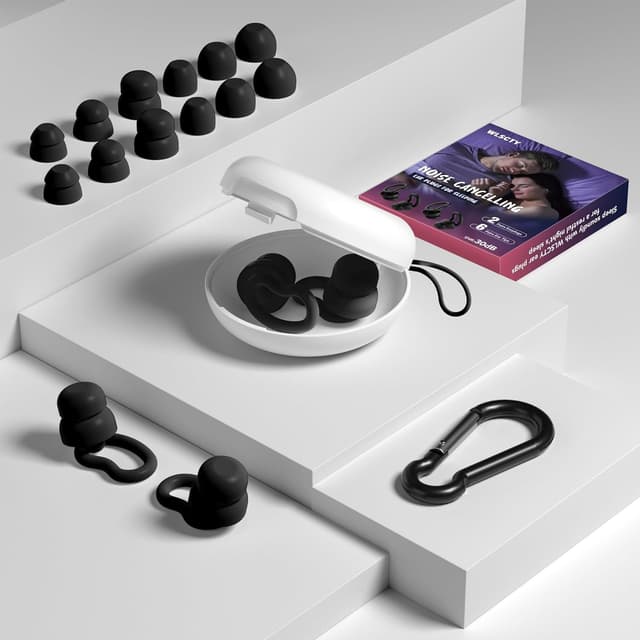 Thumbnail 6 de WLSCTY Ohrstöpsel zum Schlafen für Seitenschläfer (weiche Silikon-Ohrstöpsel gegen Schnarchen), 6 Größen S/M/L