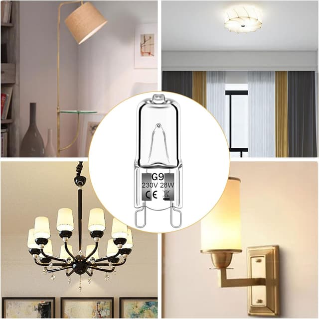 Thumbnail 6 de Haraqi G9 Halogen Bulbs 28W 230V, Warm White