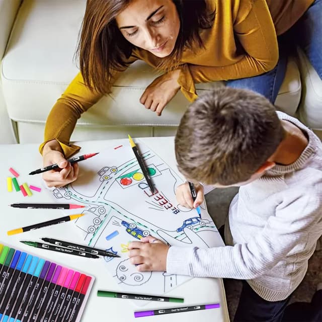 Thumbnail 6 de FORETOY Dual Brush Pen Set (24 Farben) – mit Fineliner-Spitze 0,4 mm und Pinselspitze 1–2 mm