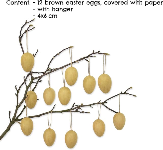 Thumbnail 6 de Papierdrachen 12 Holzanhänger Ostern 7x7cm inkl Band