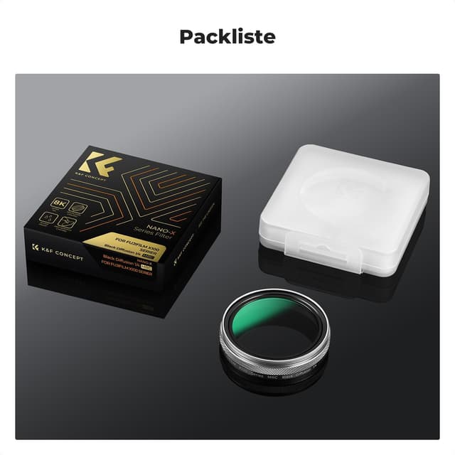 Thumbnail 6 de K&F CONCEPT Black-Mist 1/4 Filter für X100