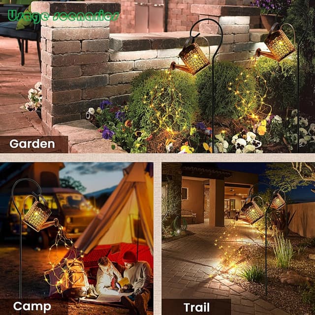 Thumbnail 6 de Neioaas Solar Watering Can Lights – LED solar lantern string lights for outdoor garden decor (IP65, 36 LEDs, replaceable battery)