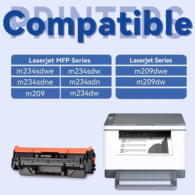 Detalle de Lemero W1350A 135A Toner nero (senza chip) di ricambio per HP LaserJet 135A/W1350A