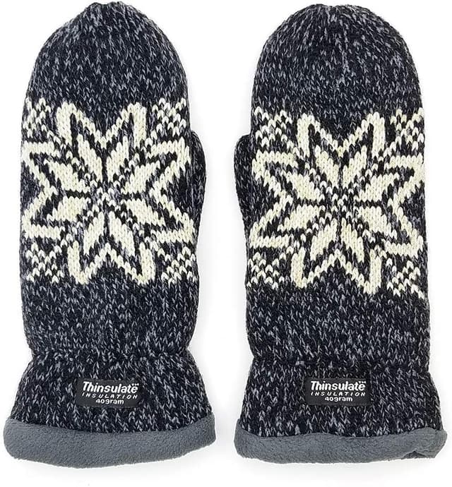 Thumbnail 3 de BRUCERIVER Schneeflocke Strickhandschuhe 1️⃣0️⃣0% Acryl